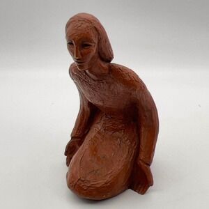 Vintage LDAD Signed Kneeling Woman Sculpture MCM Mid Century Modernist Figurine